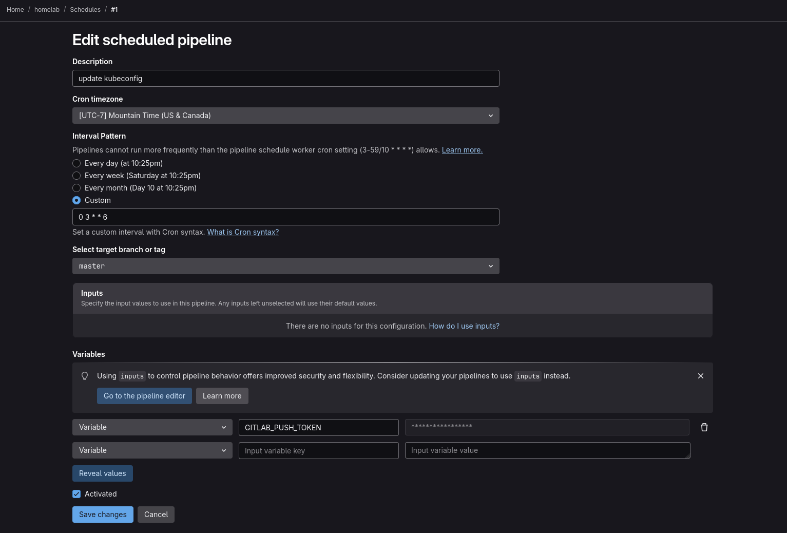 GitLab Scheduled Pipeline