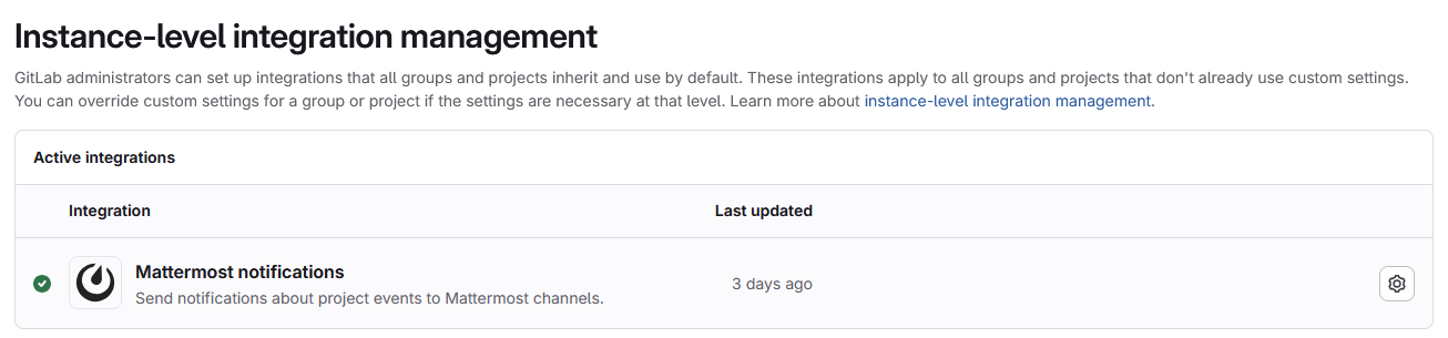 Mattermost notifications