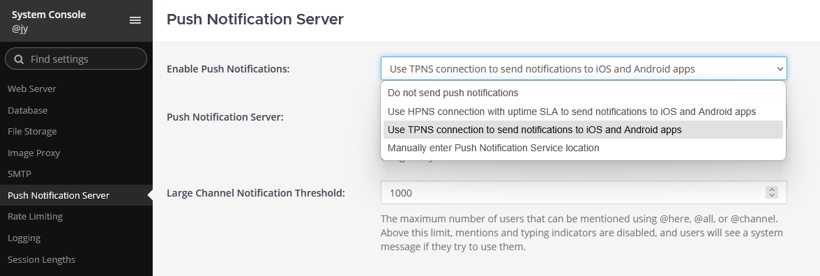 Notification server