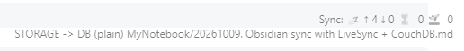 Sync status indicator