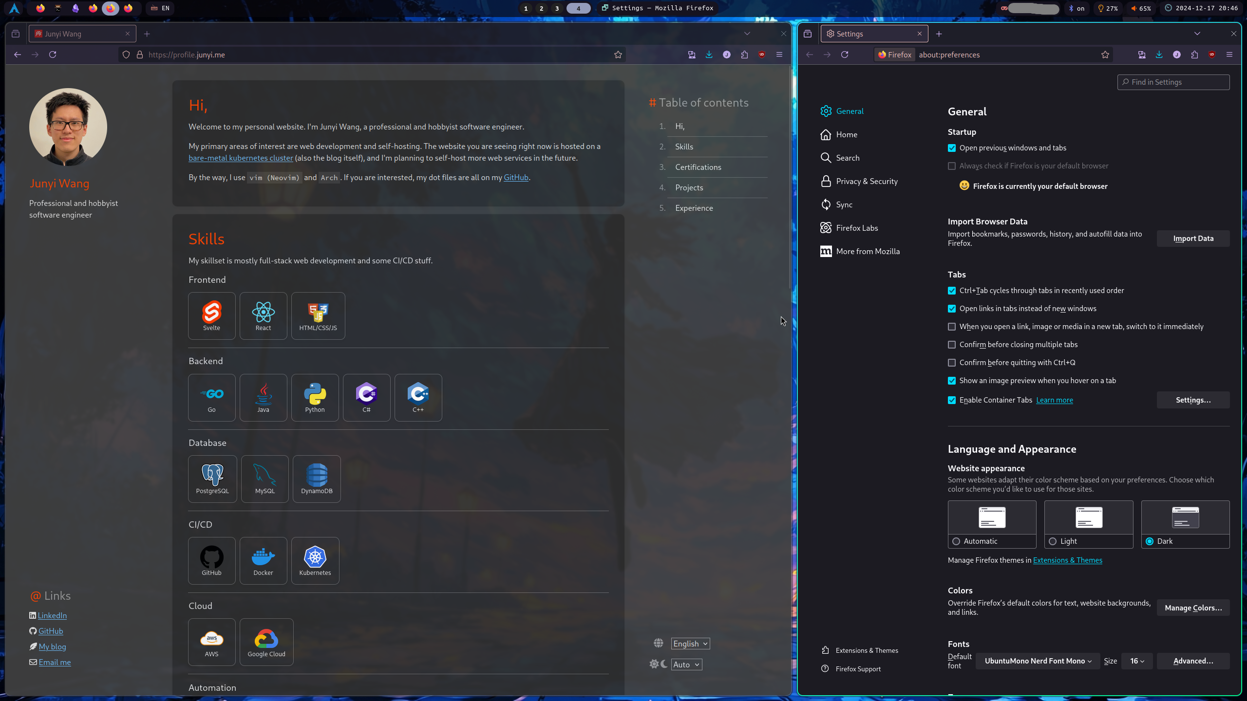 Dark mode