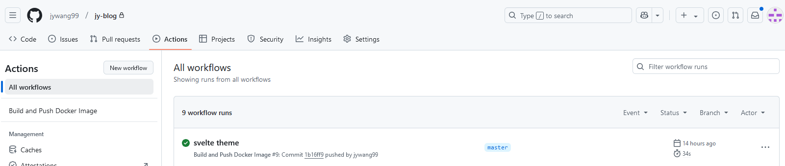 GitHub Actions workflow
